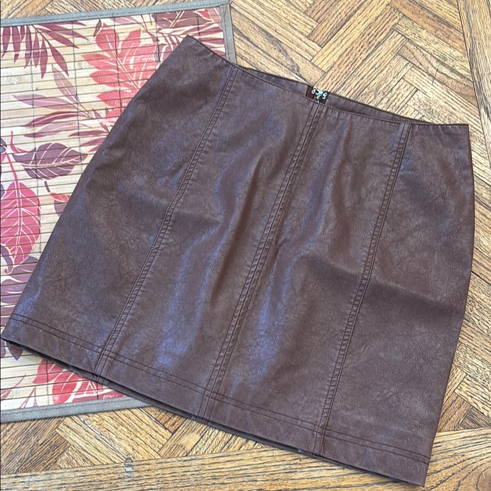 Brown Vegan Skirt